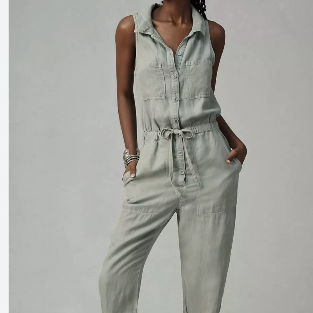 Young Fabulous and Broke Women's Size XS Green Sleeveless Jumpsuit